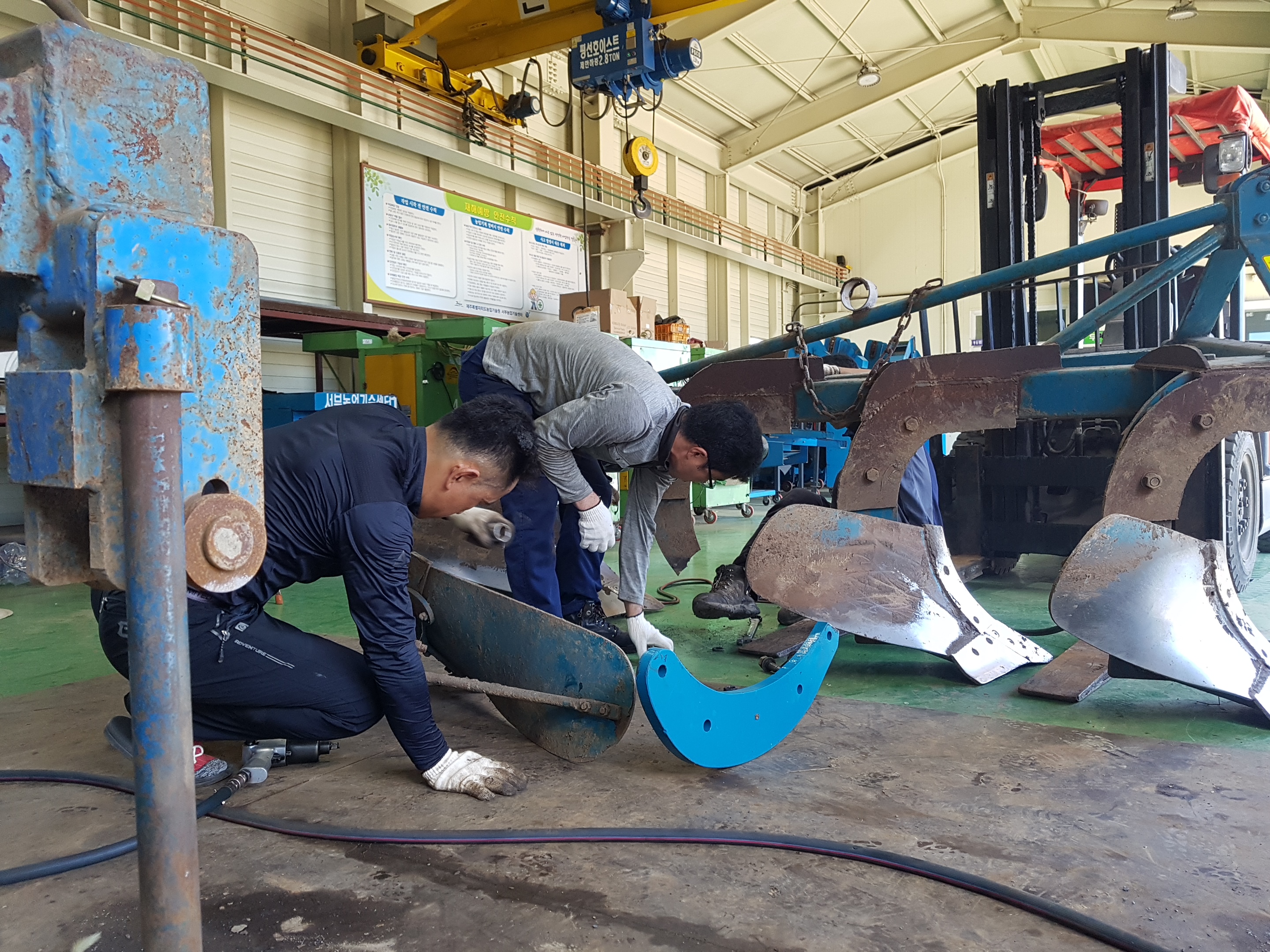 농기계 담당자들 덕분에..