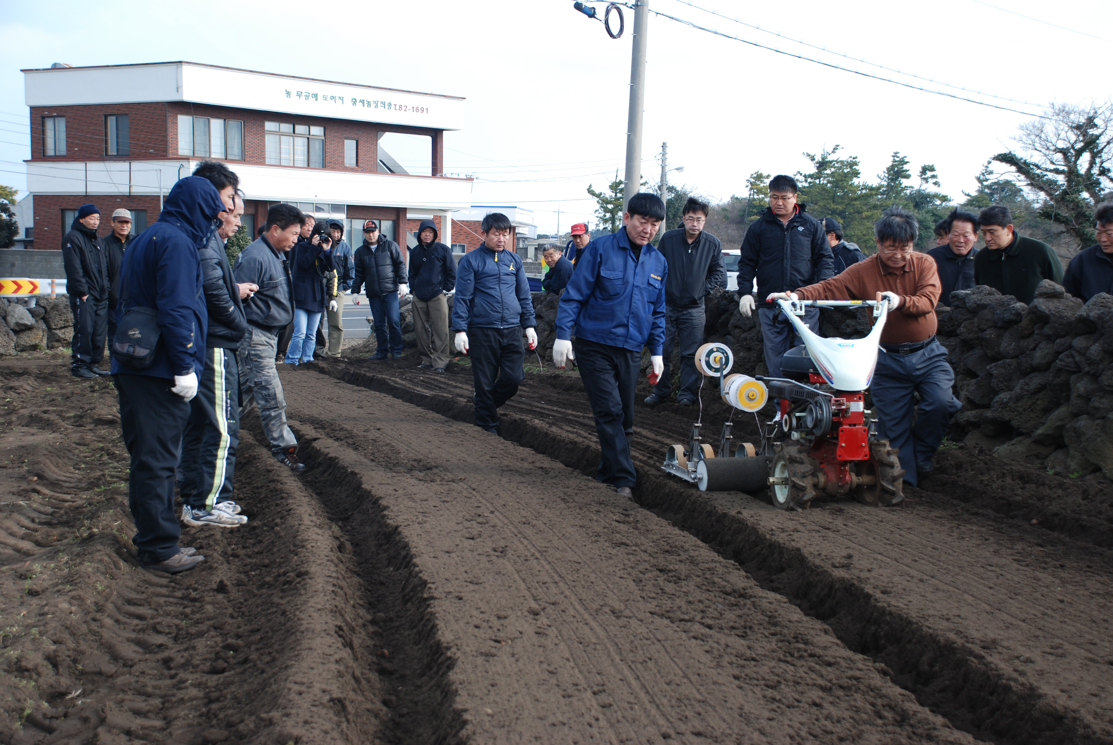 씨앗테이핑 파종기(6조식) 파종연시 현장