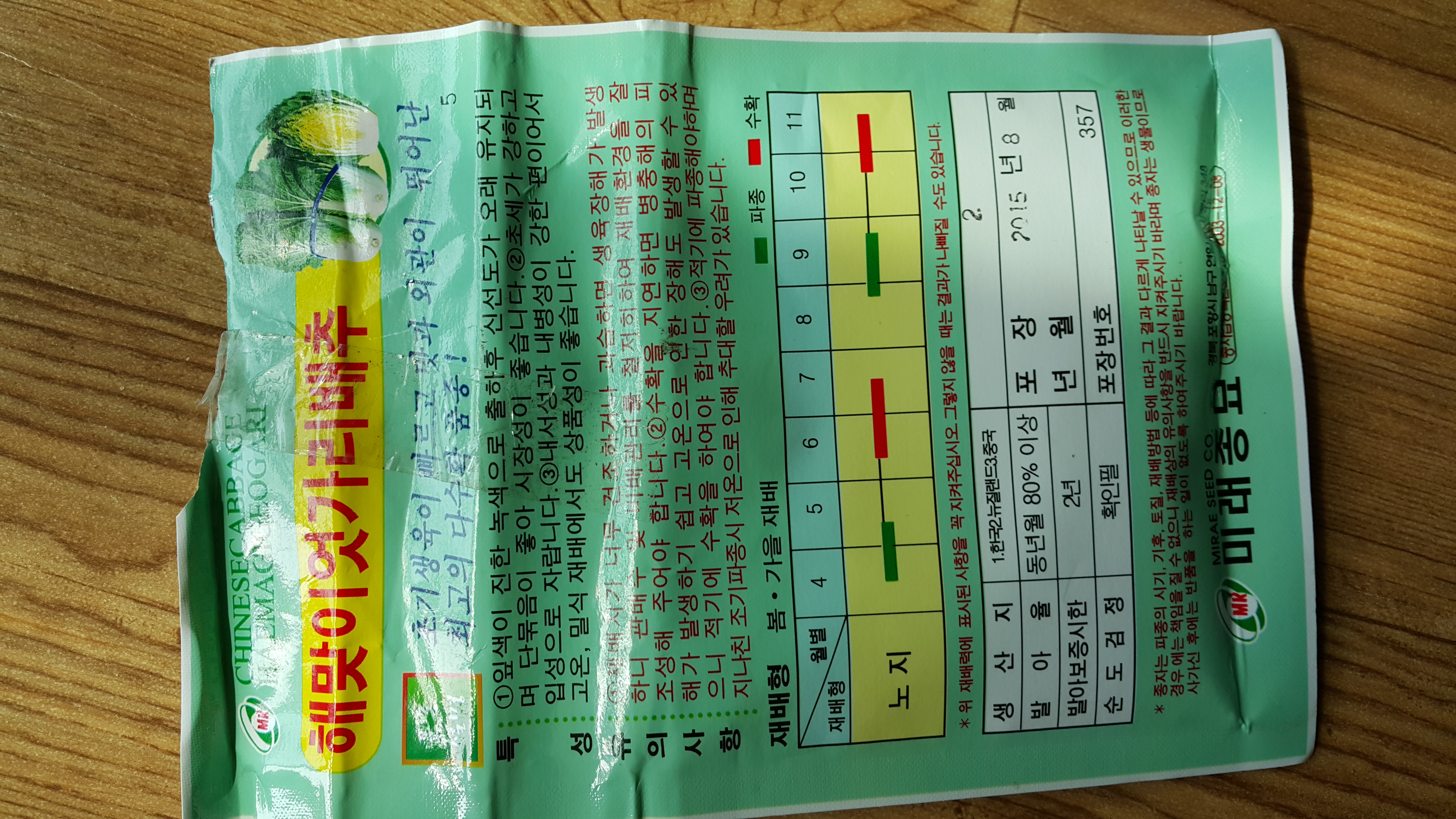 배추씨를 뿌렸는데 유독 하나만 다르게 자라요