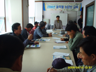 4월10일 신산리 한라봉 교육