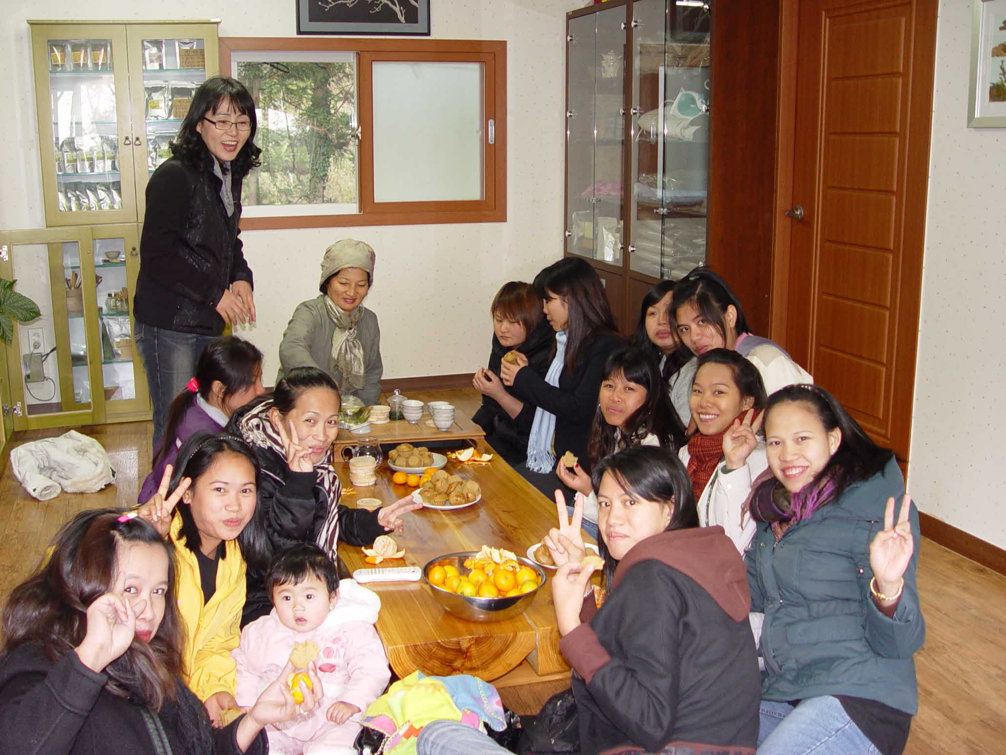 다문화가정 천연염색 교육 현장