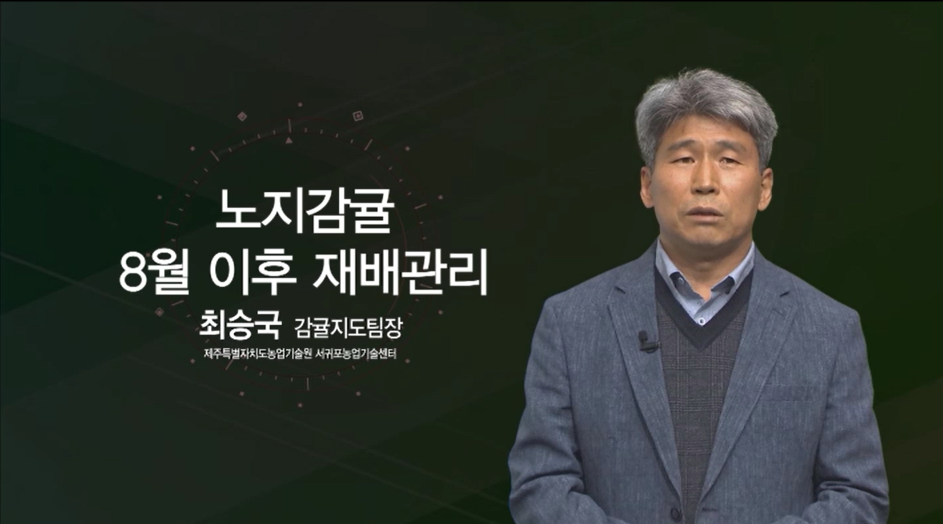 노지감귤 8월 이후 재배관리