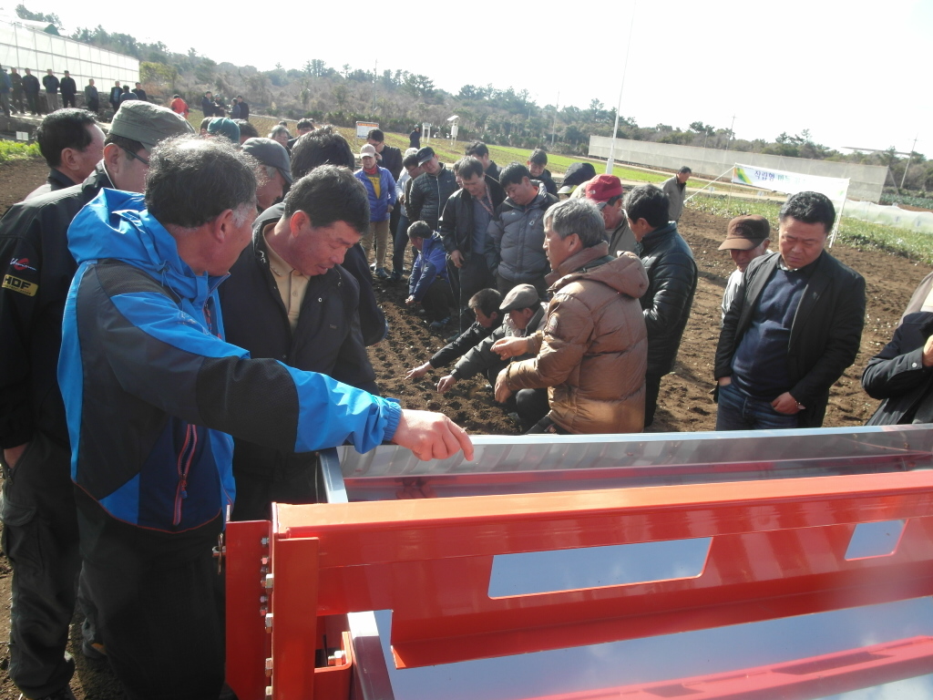 직립형 마늘 파종 시연