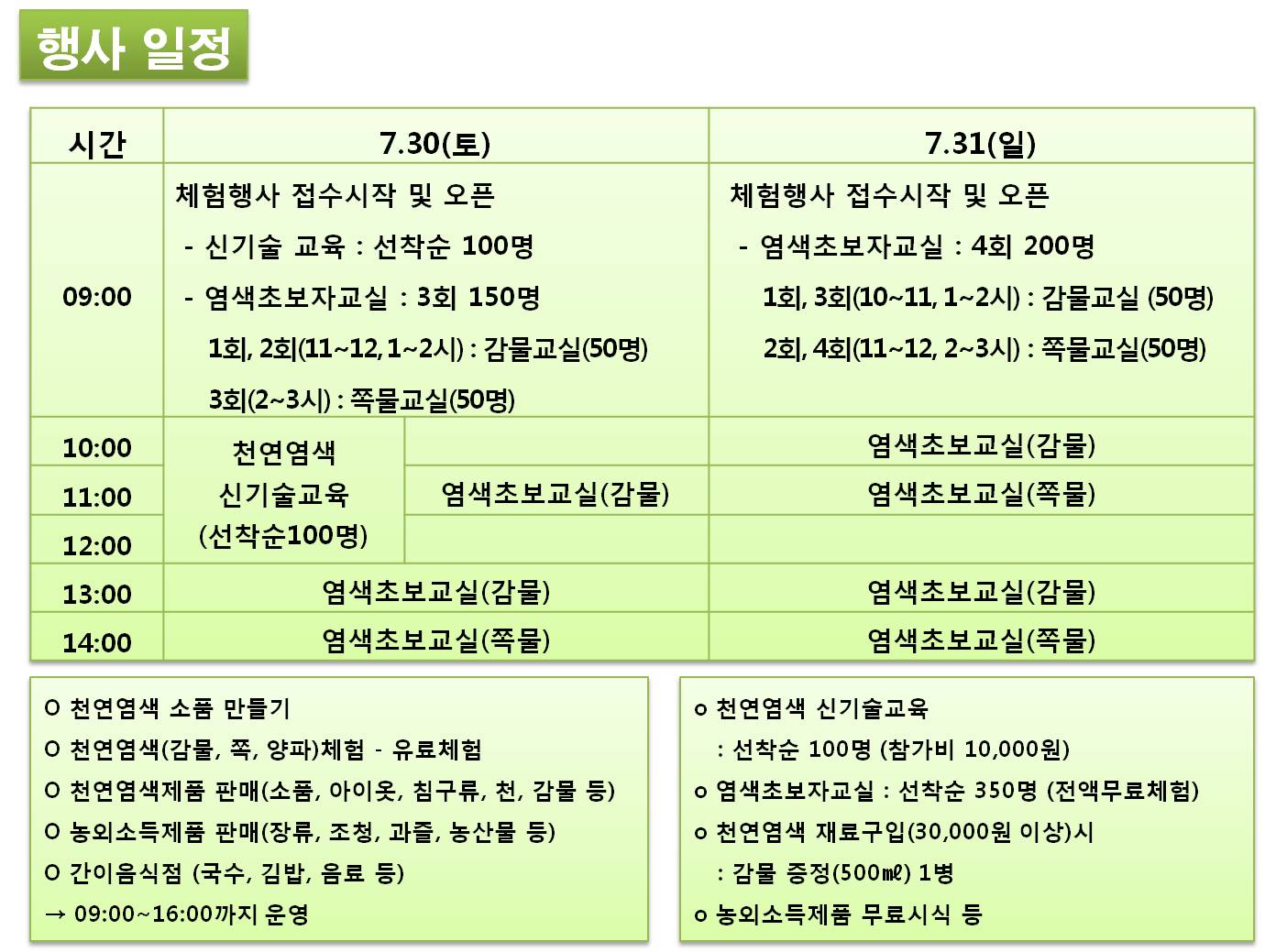 2011 갈옷축제 행사장 안내