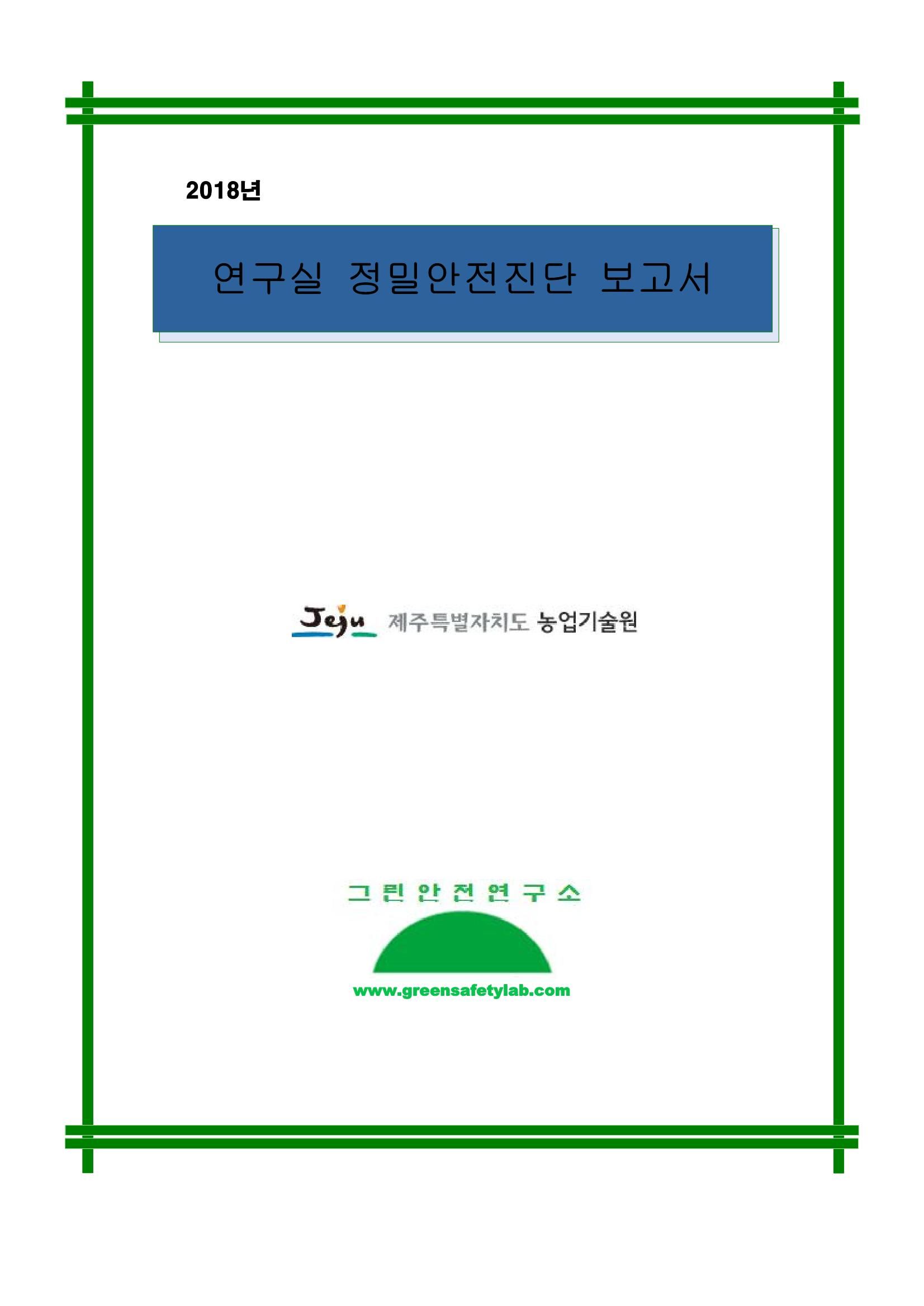 2018년 연구실 정밀안전진단 보고서